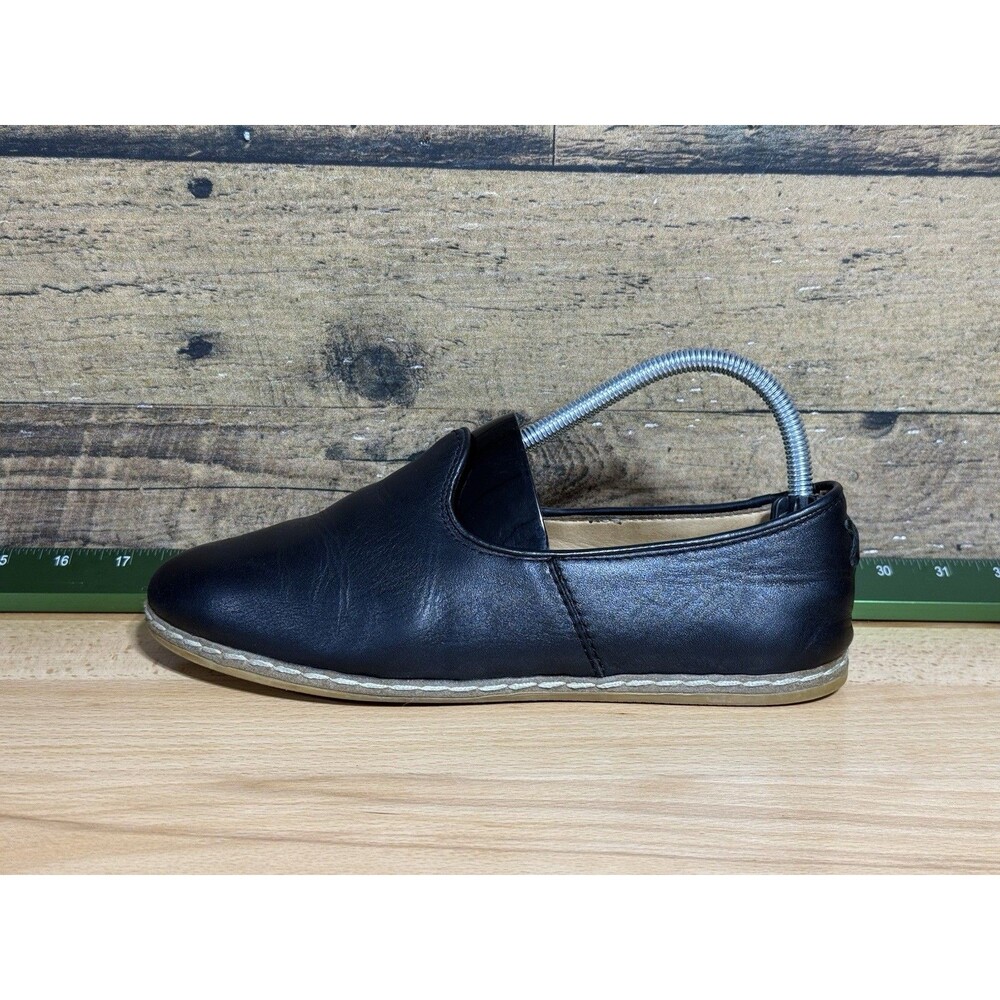 🔥Charix Loafers Womens EU39 US 8.5 Black Leather Slip On Flats Artisan Shoes